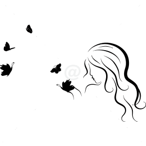 B2523-Decor-animal-butterfly-sticker-wall-girl-Women Face