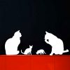 B3003-Decor-animal-family-sticker-wall-cat