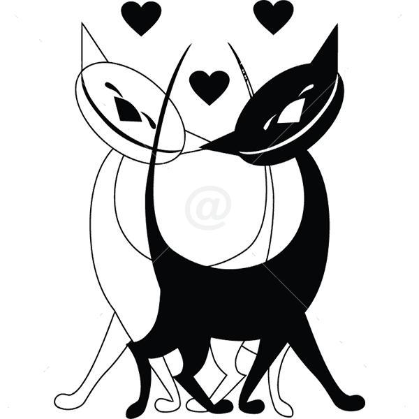B3023-Decor-animal-Love-sticker-wall-cat