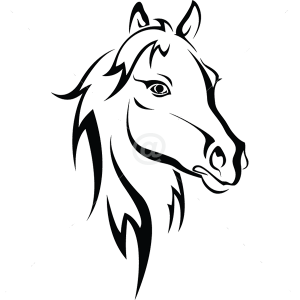 B3043-Decor-animal-Horse-sticker-wall-free