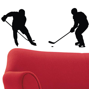 S2306-Hockey-sport-sticker-Noel-Arbre-Chef-Cuisine-stickers-lavage-Magasinage-design-decoration